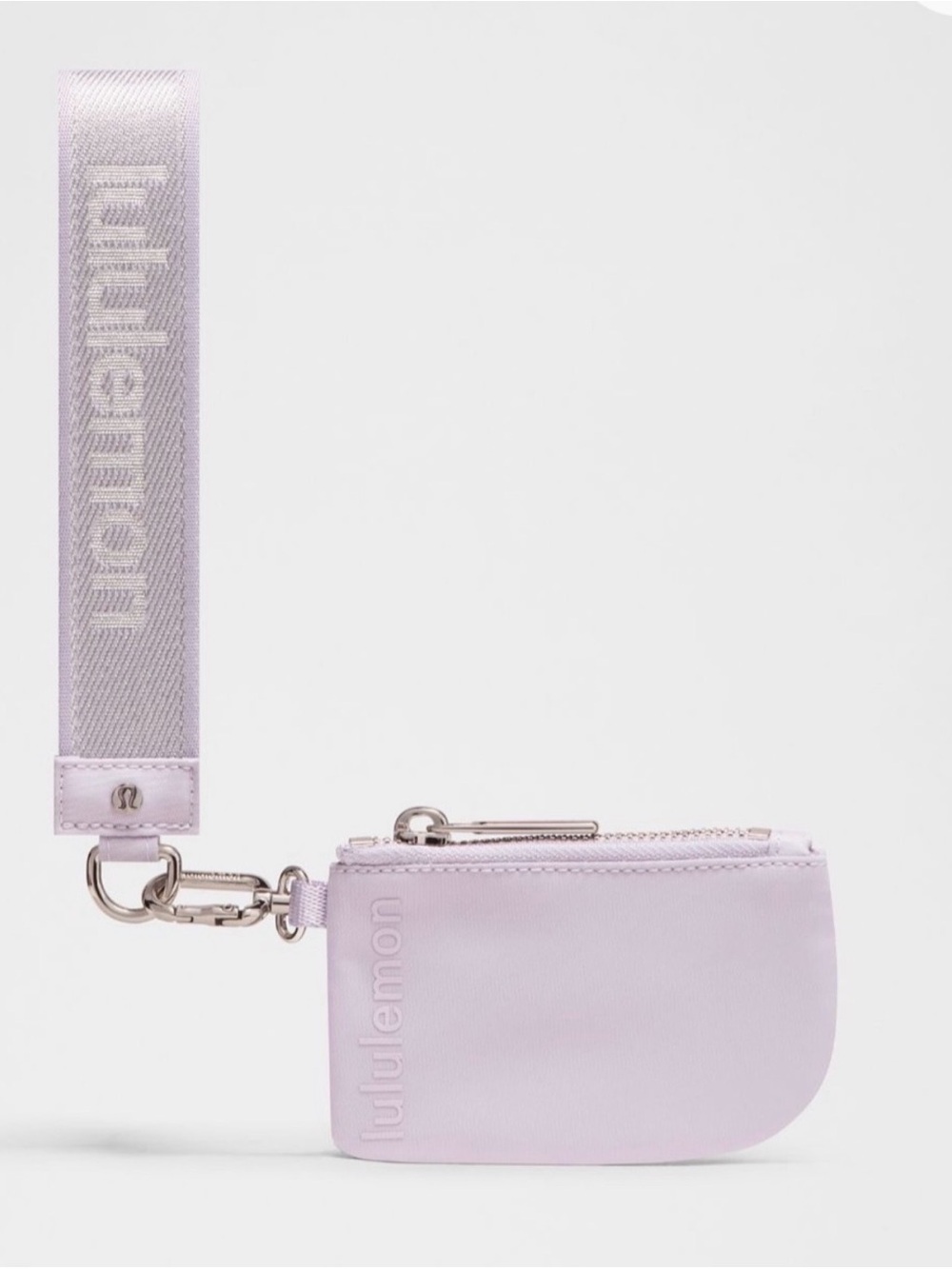 💓2for60 NWT lululemon athletica Faint Lavender Dual Pouch Wristlet Metallic - Picture 3 of 6